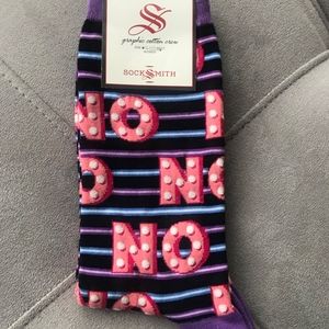 Socksmith "NO" Neon Lights Women's Crew Socks OS